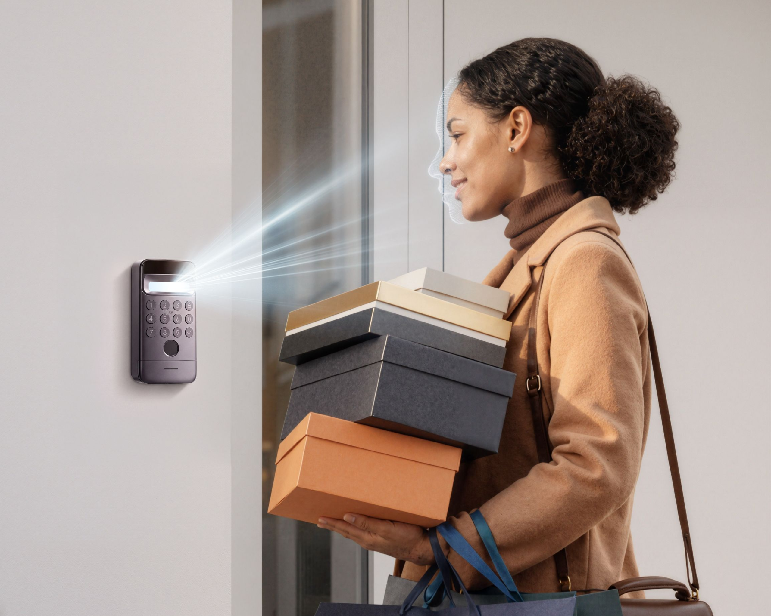 Bàn phím ngoài Keypad Vision Pro hỗ trợ quét tĩnh mạch lòng bàn tay