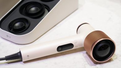 Máy sấy tóc cao cấp LG AirDew với thiết kế công thái học và phụ kiện đầu sấy nam châm