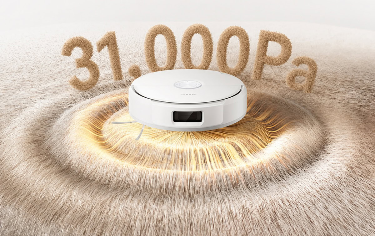 Lực hút 31.000 Pa và hệ thống lau con lăn trên Narwal Freo 20 Edge