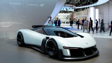 Mô hình siêu xe điện ý tưởng Xiaomi Vision Gran Turismo trưng bày tại IFA 2026
