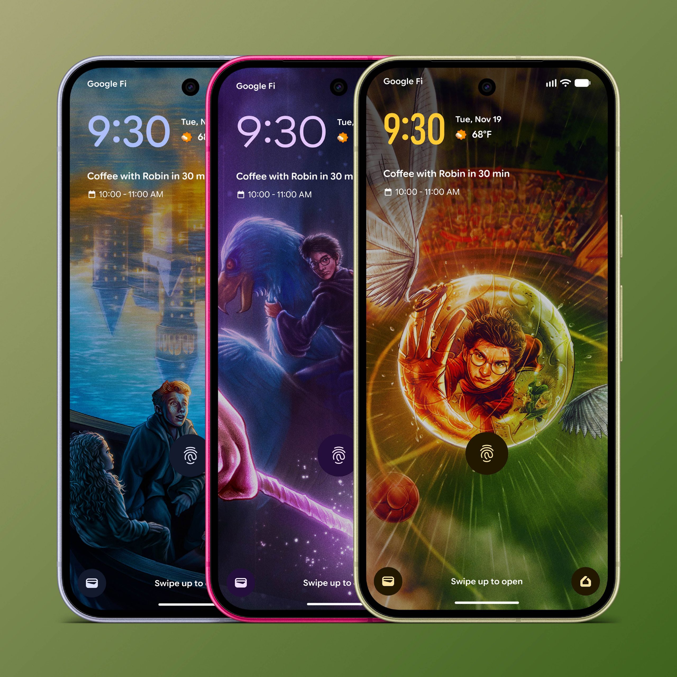 Bộ chủ đề Harry Potter Audiobook Pack trên điện thoại Pixel