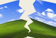 Hình nền Windows XP biểu trưng cho hệ điều hành