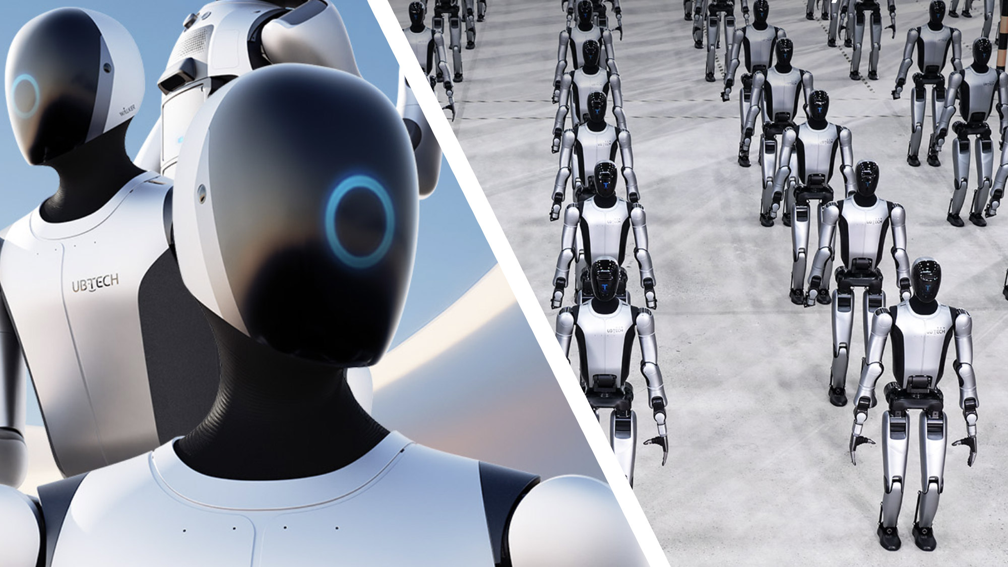 Robot hình người UBTech trong dây chuyền sản xuất
