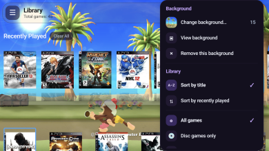 Thư viện game ARMSX3 với theme PS3 hoạt họa làm hình nền