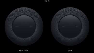 Đèn trạng thái Siri AI hiển thị trên màn hình cảm ứng HomePod
