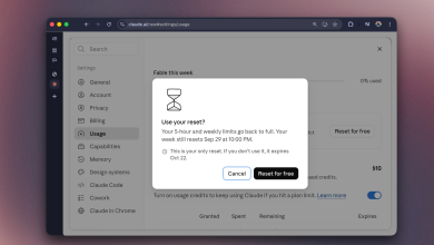 Mục Resets trong Claude Usage với nút Reset for free