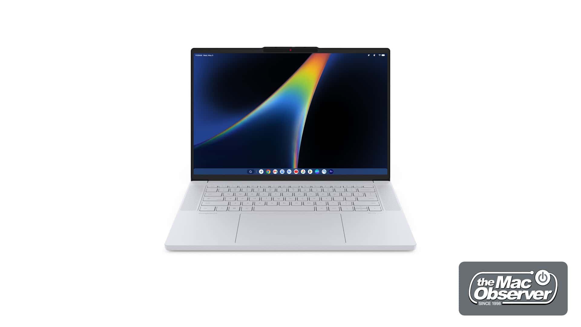 Mặt trước laptop Lenovo Googlebook 15 với viền màn hình mỏng