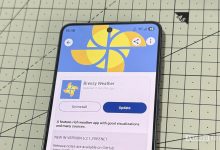Trang ứng dụng Breezy Weather trên F-Droid hiển thị trên điện thoại Android