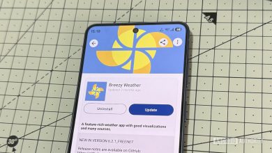 Trang ứng dụng Breezy Weather trên F-Droid hiển thị trên điện thoại Android