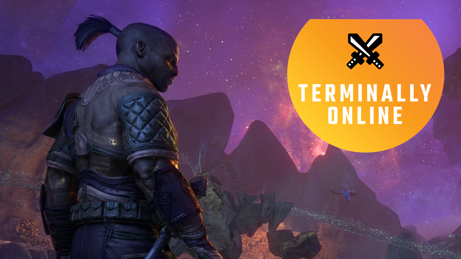 Nhân vật The Elder Scrolls Online trong khung cảnh đêm