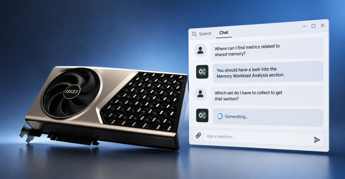 Hình minh họa giao diện chatbot AI NVIDIA phân tích GPU