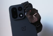 Apple Watch đặt cạnh điện thoại Android OnePlus