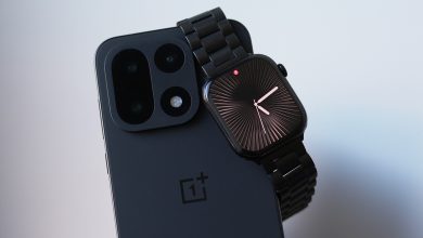 Apple Watch đặt cạnh điện thoại Android OnePlus