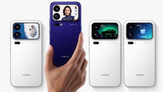 Mặt lưng Xiaomi 18 Pro series và màn hình phụ