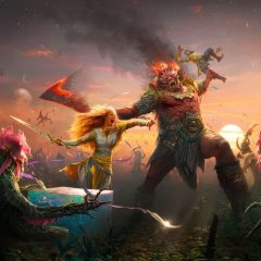 Faye chiến đấu với kẻ địch trong God of War Laufey