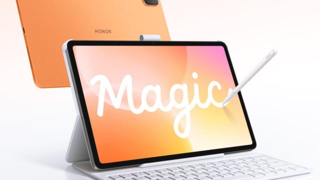 HONOR MagicPad 4 12,1 inch trong ảnh quảng bá kèm bàn phím và bút