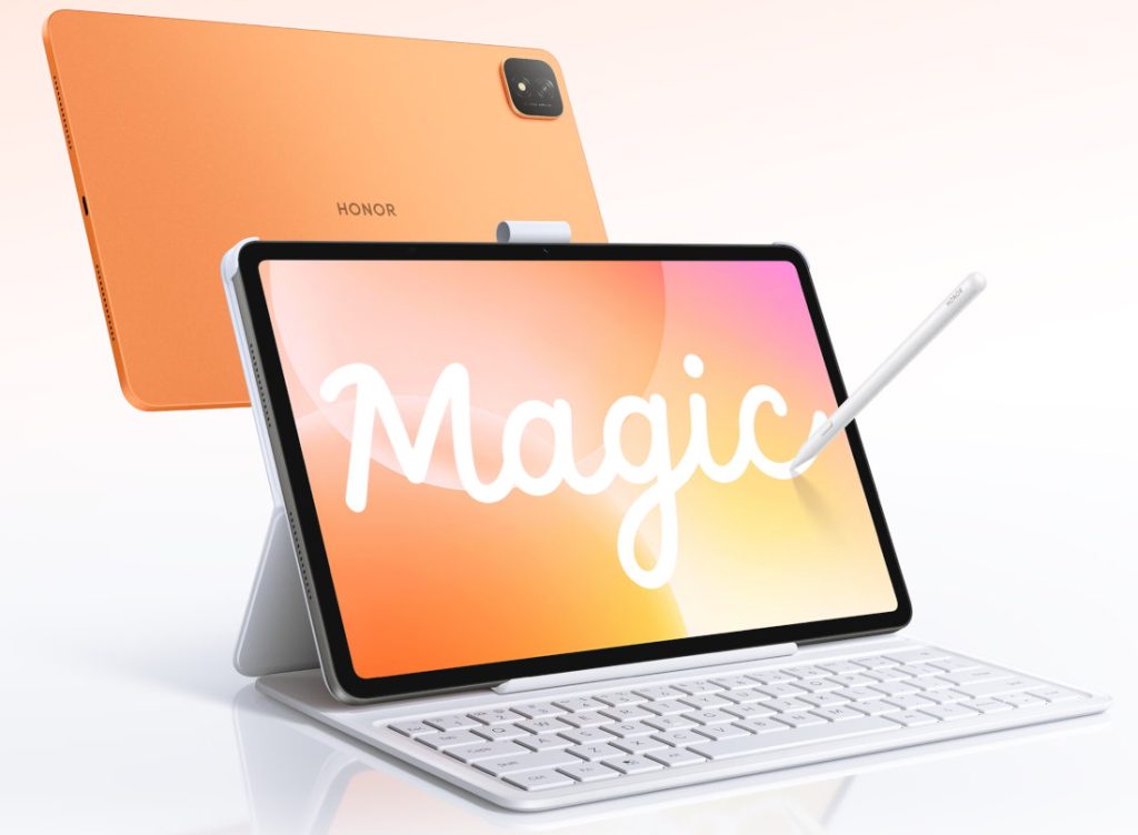 HONOR MagicPad 4 12,1 inch trong ảnh quảng bá kèm bàn phím và bút