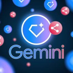 Biểu tượng Google Gemini và các khối Gems phát sáng.