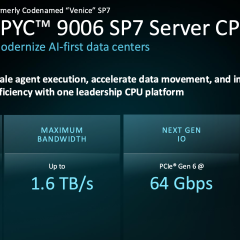 Slide AMD giới thiệu nền tảng EPYC 9006 SP7 với cấu hình tối đa 256 nhân và 512 luồng