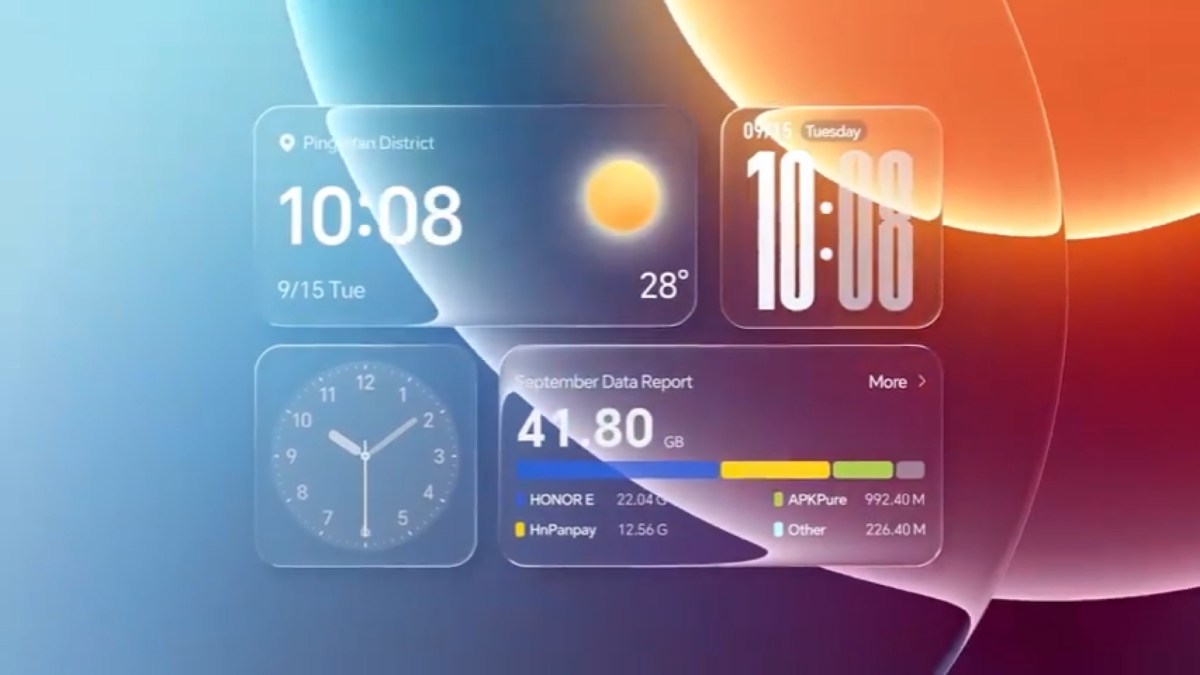 Màn hình khoá và widget trên MagicOS 11