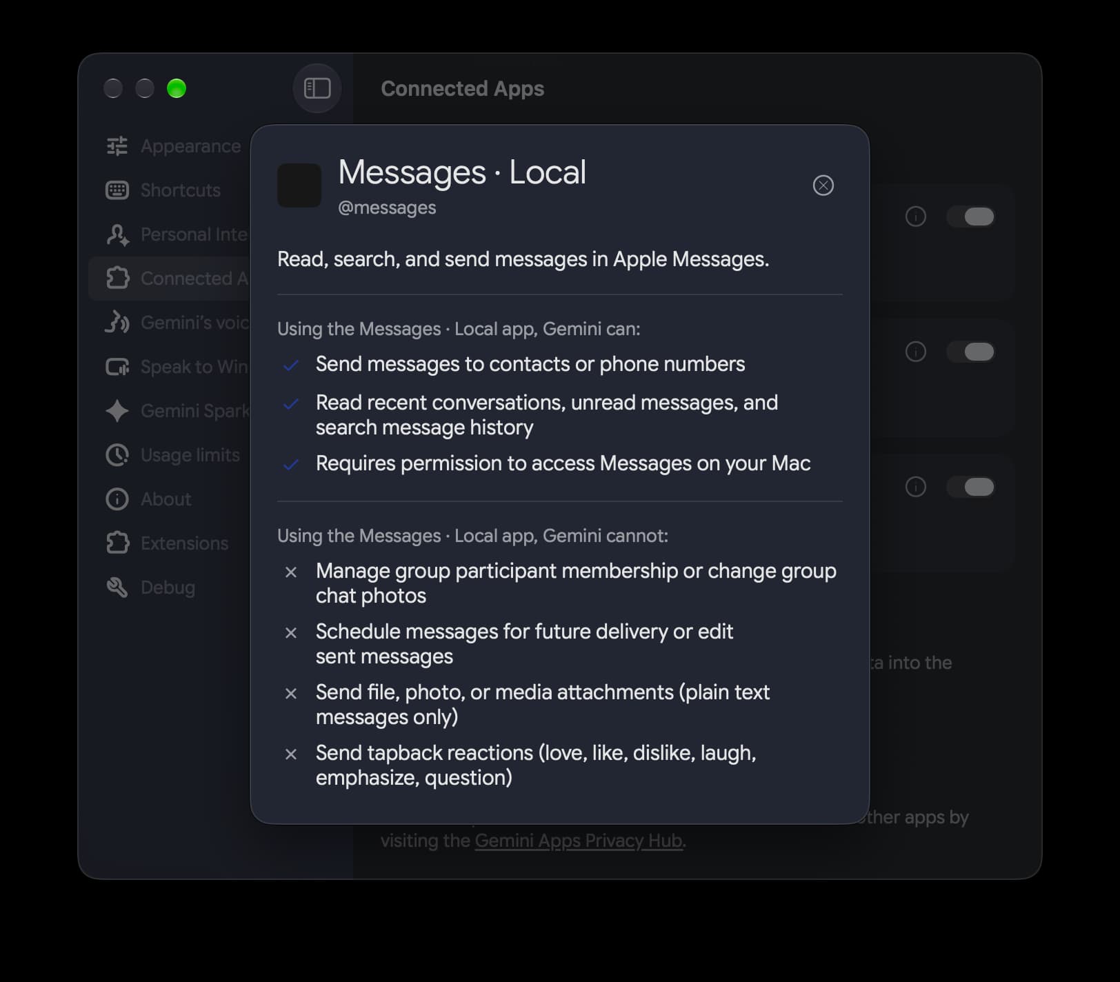 Hình minh hoạ ui_screenshot của Gemini cho macOS