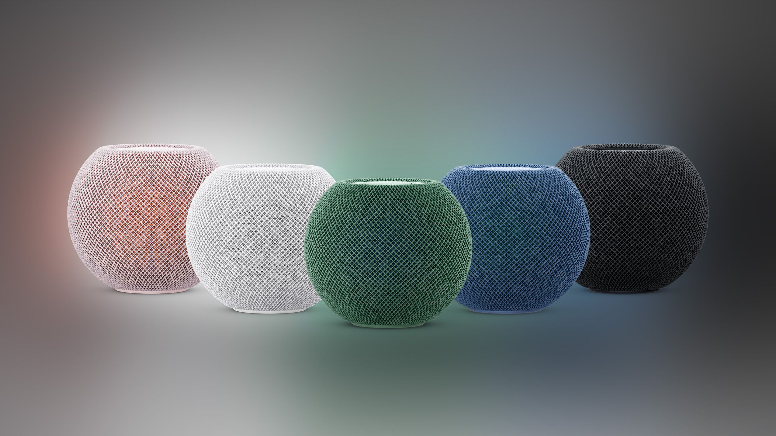 HomePod mini mới trong các màu rò rỉ xanh lá, hồng và xanh dương