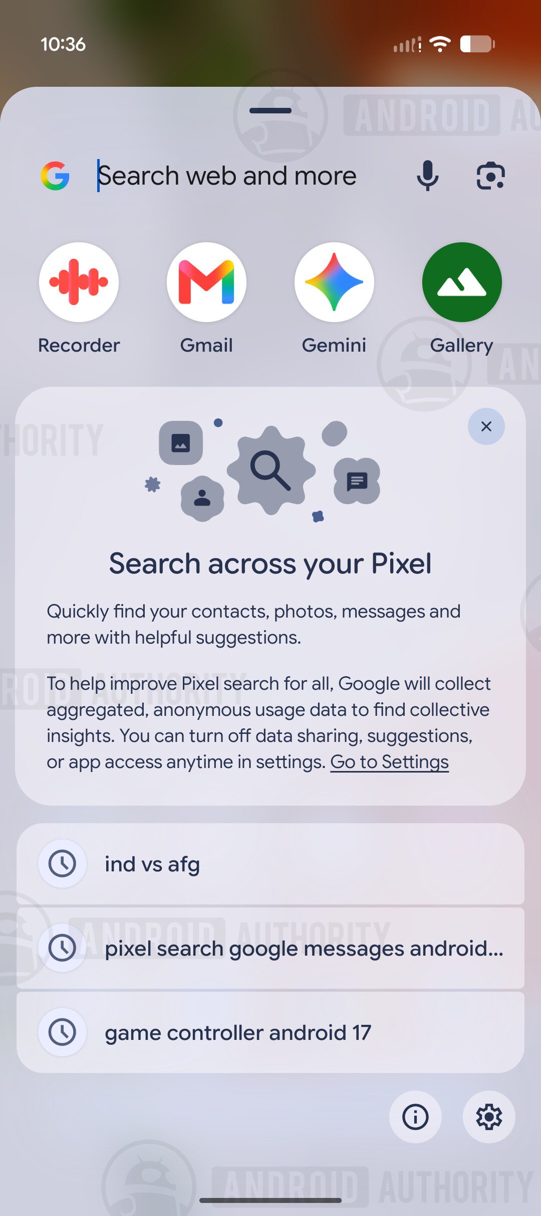 Kết quả tìm kiếm trong Pixel Search trên Pixel 9