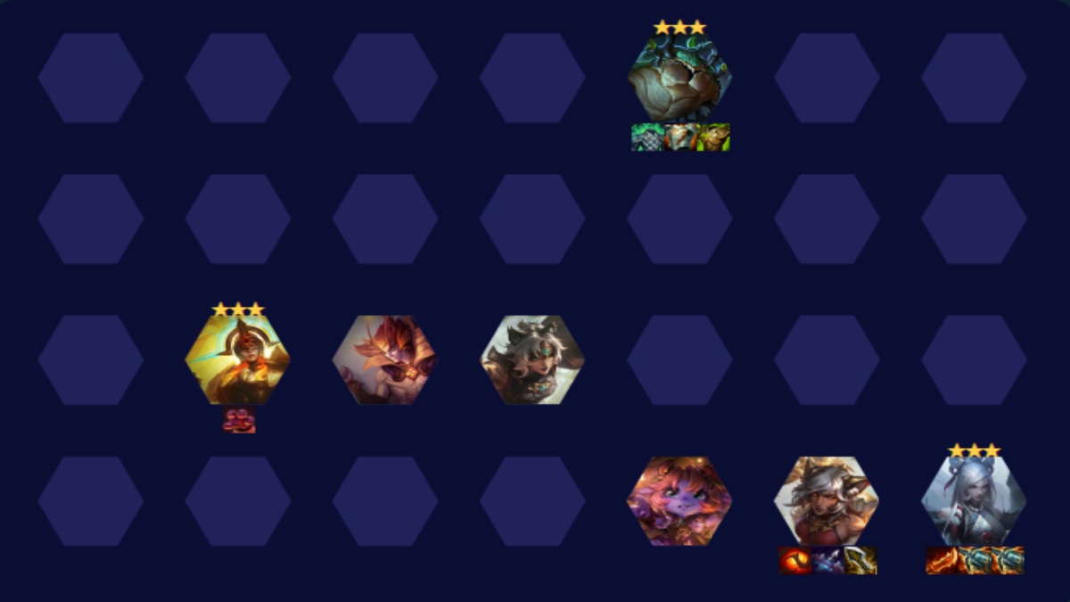 Đội hình Caitlyn Dũng Sĩ reroll cấp 6 ĐTCL 18.2
