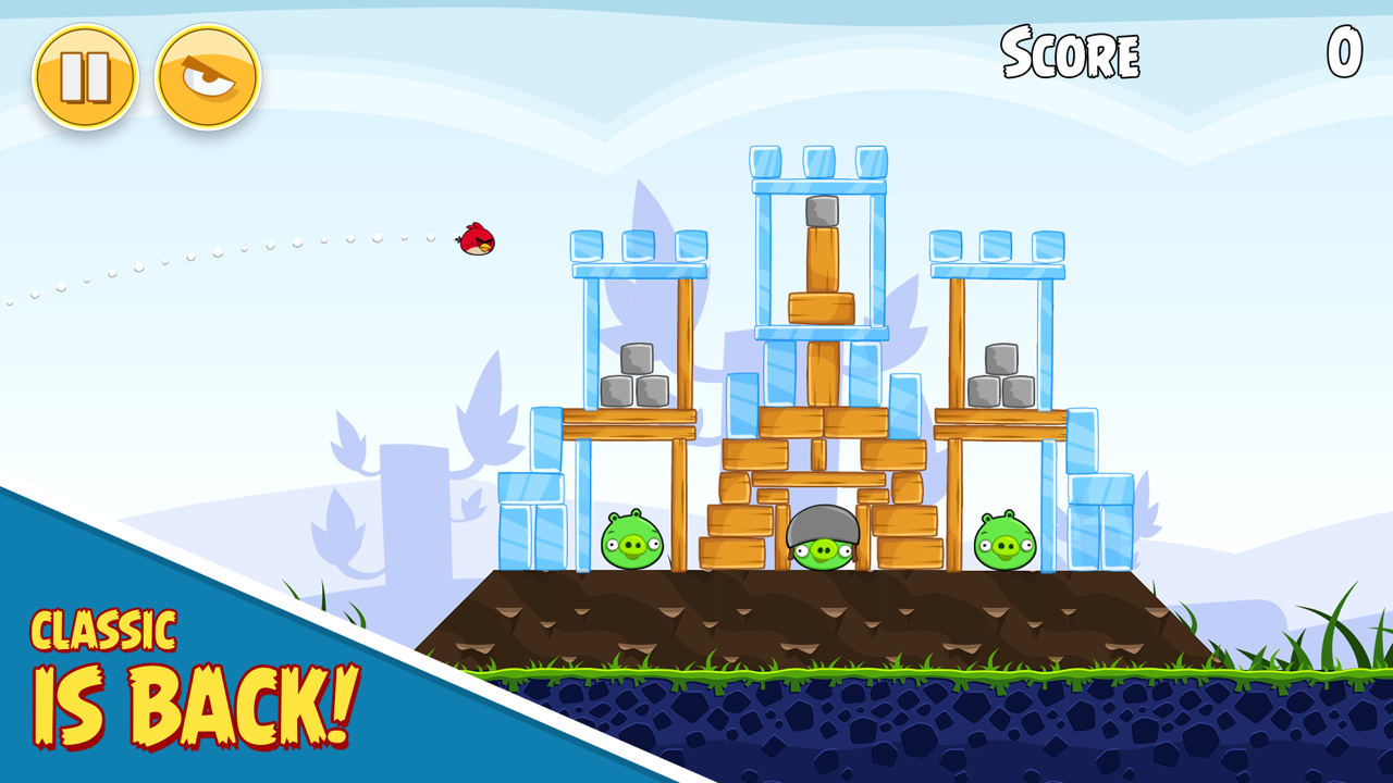Giao diện màn chơi kinh điển của Rovio Classics Angry Birds
