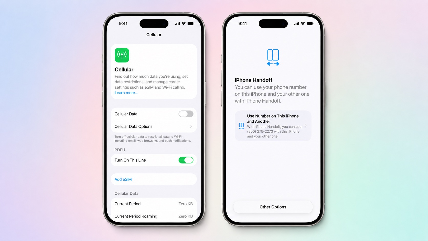 Giao diện minh họa iPhone Handoff trên iOS 27