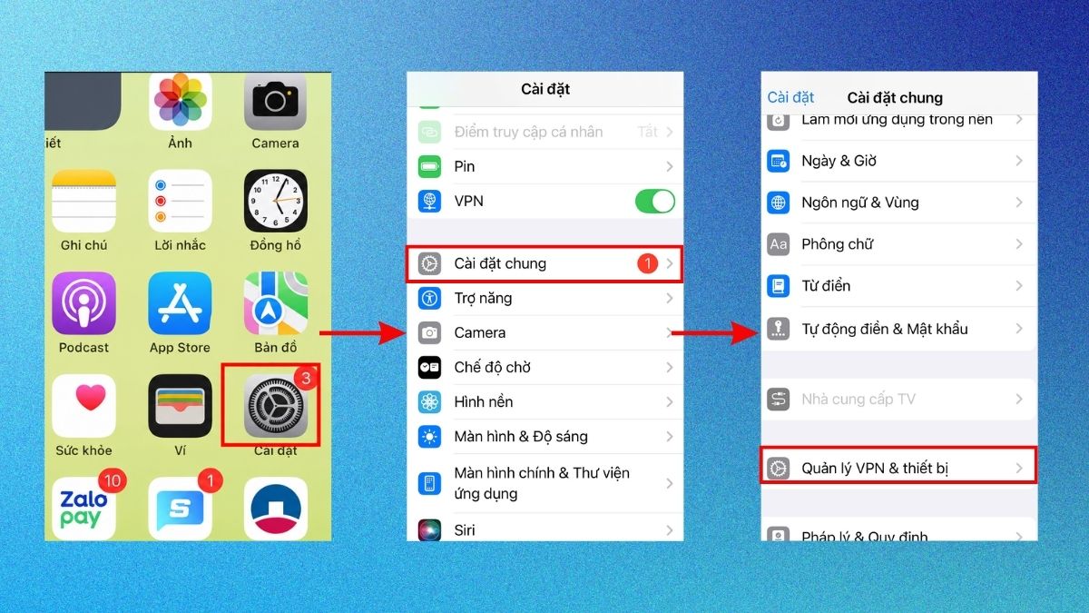 Ngắt kết nối mạng riêng ảo trực tiếp bên trong ứng dụng VPN