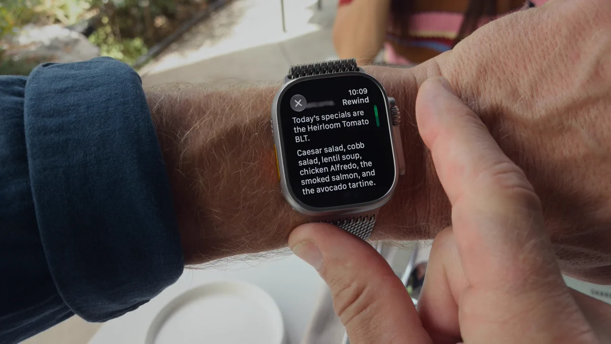 Tính năng Siri Recap và Live Rewind trên Apple Watch