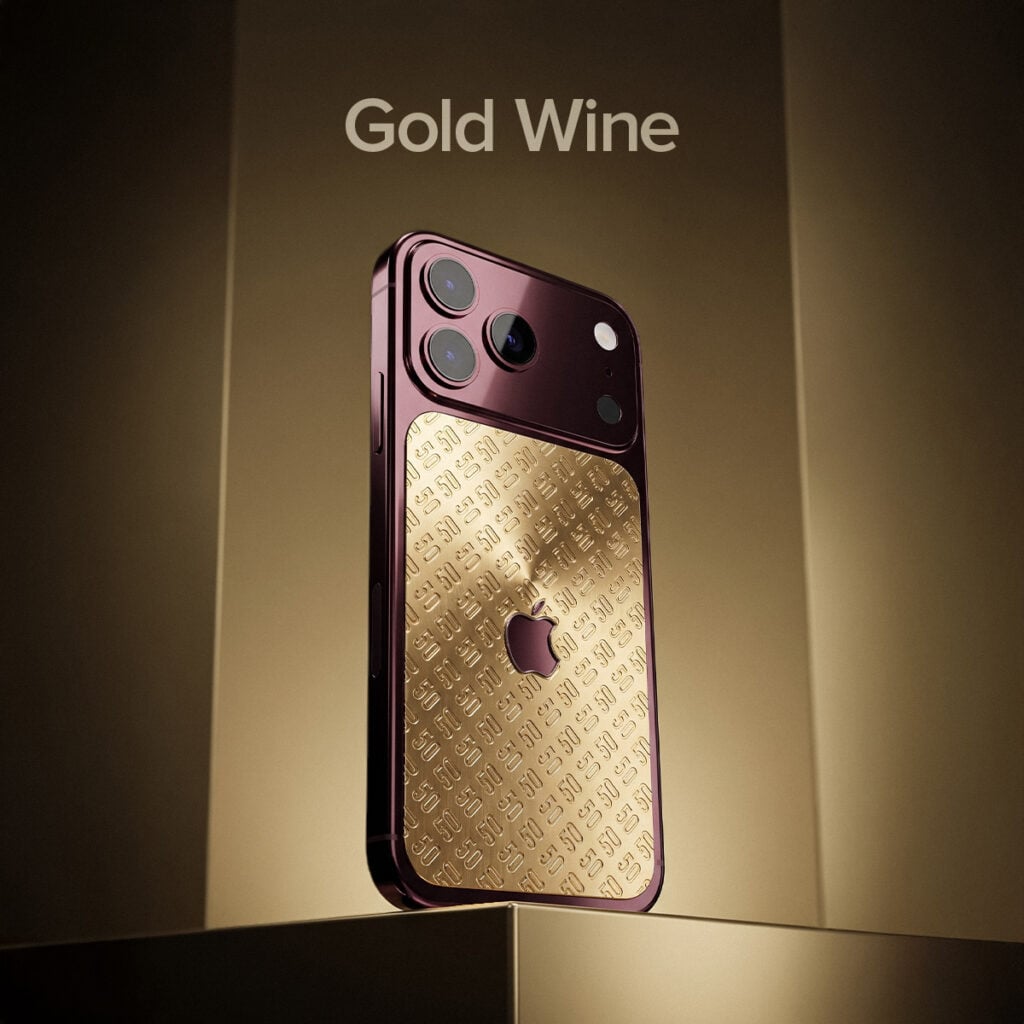 Phiên bản mạ vàng Gold Wine Caviar iPhone 18 Pro
