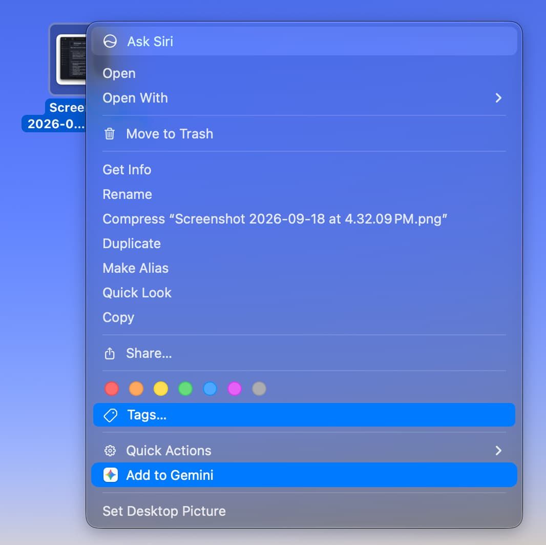 Hình minh hoạ scenario của Gemini cho macOS