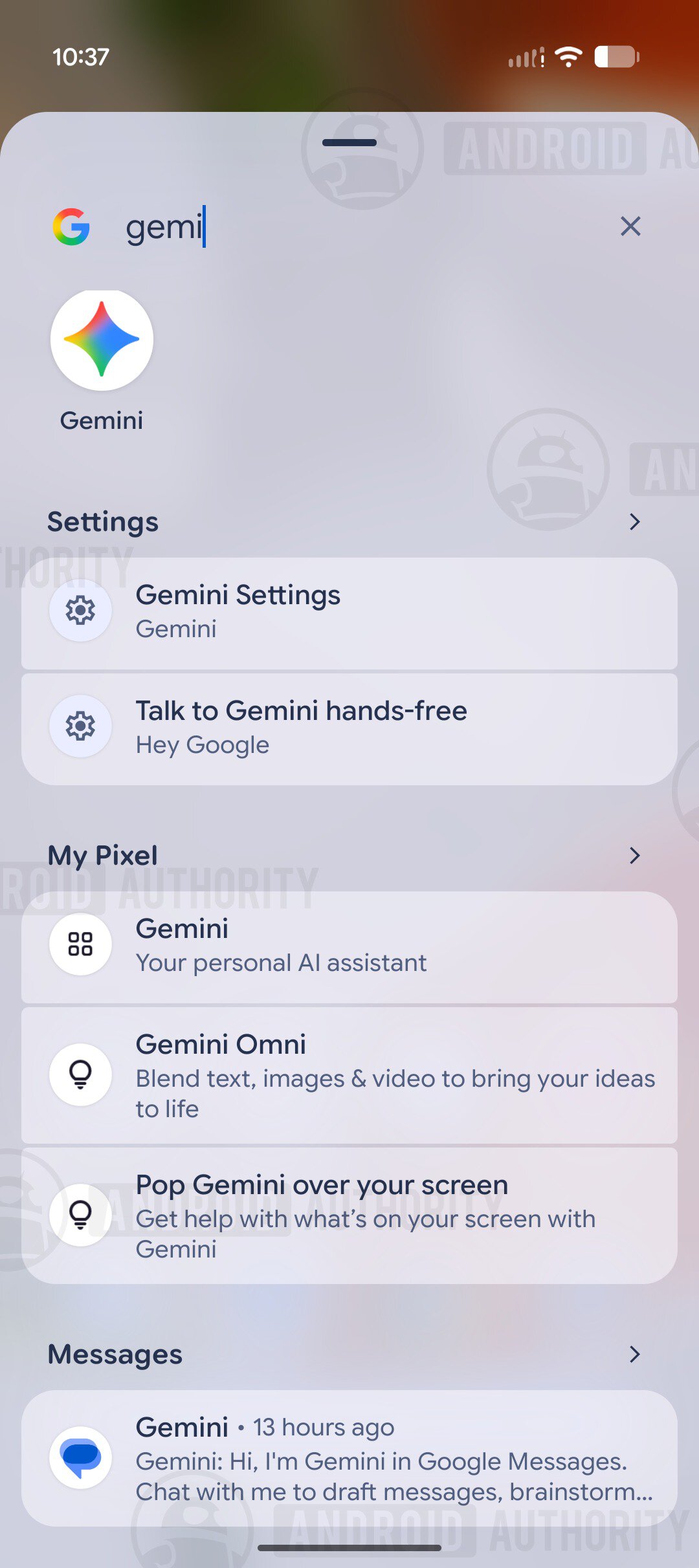Thanh tìm kiếm Pixel Search trên Pixel 9
