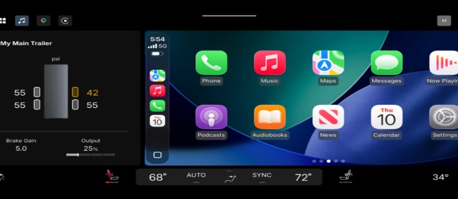 Sơ đồ hiển thị Android Auto song song với thông số vận hành GM