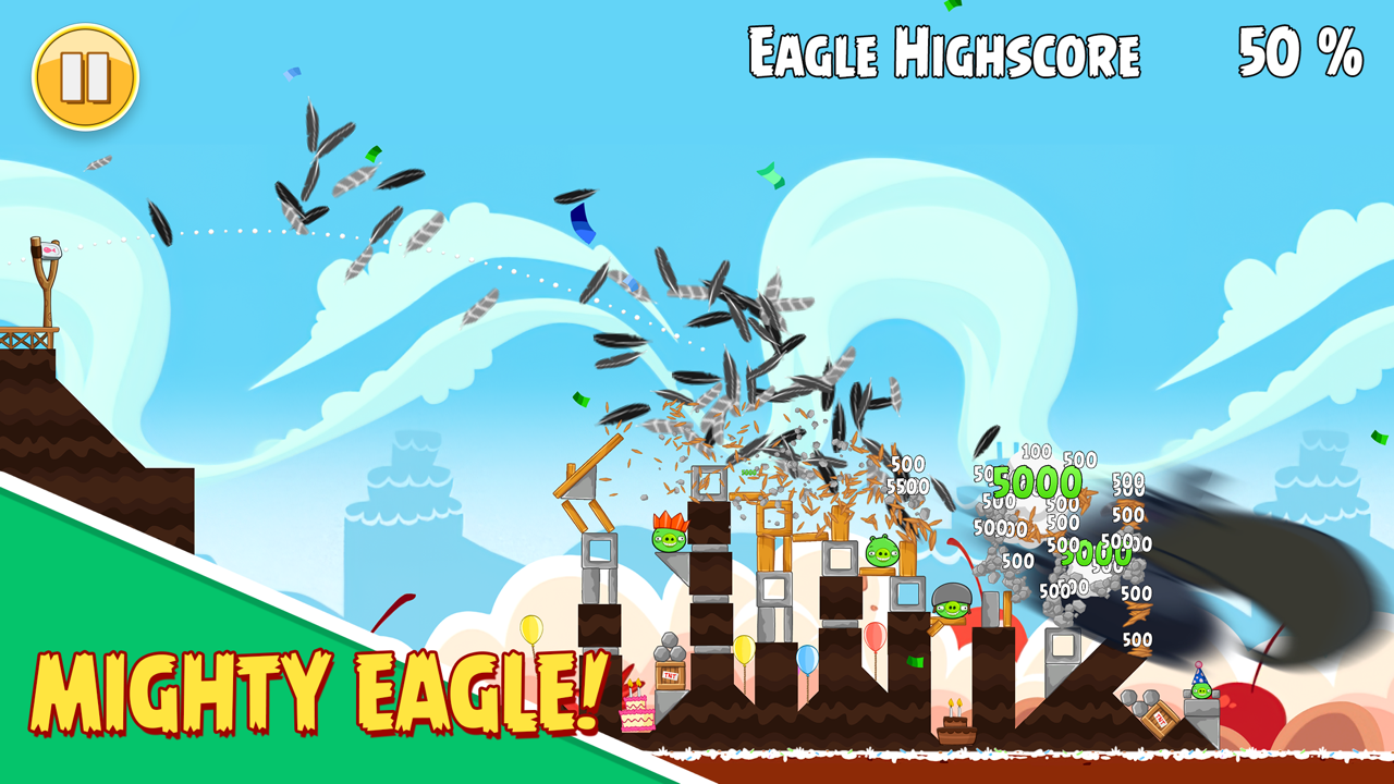 Tính năng gọi chim đại bàng Mighty Eagle dọn sạch công trình trong game