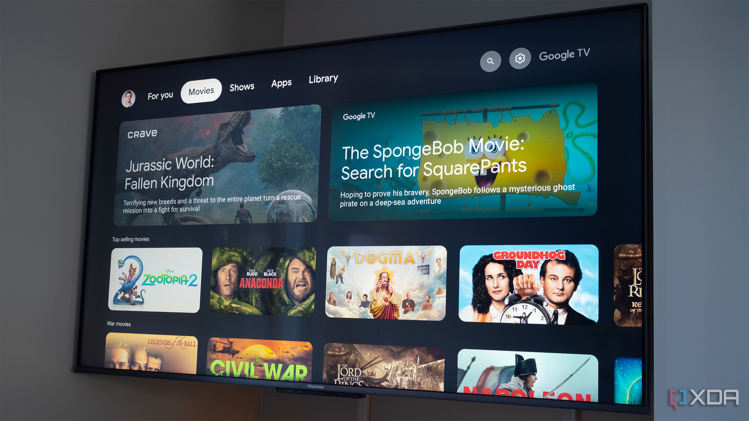 Menu cấu hình hệ thống trên Smart TV