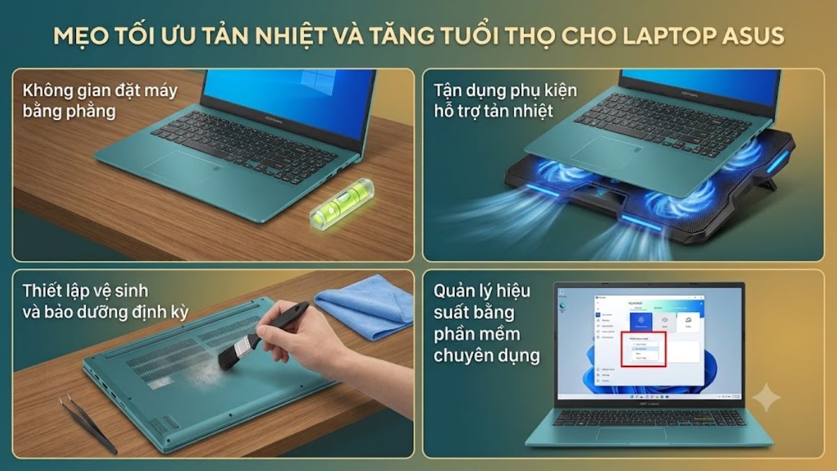 Vệ sinh tản nhiệt laptop ASUS