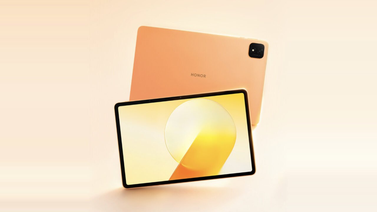 Mặt trước và mặt lưng HONOR MagicPad 4 bản Trung Quốc màu cam