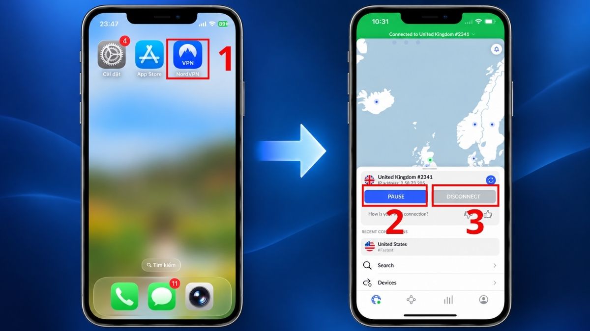 Tắt tính năng Kết nối theo yêu cầu Connect On Demand
