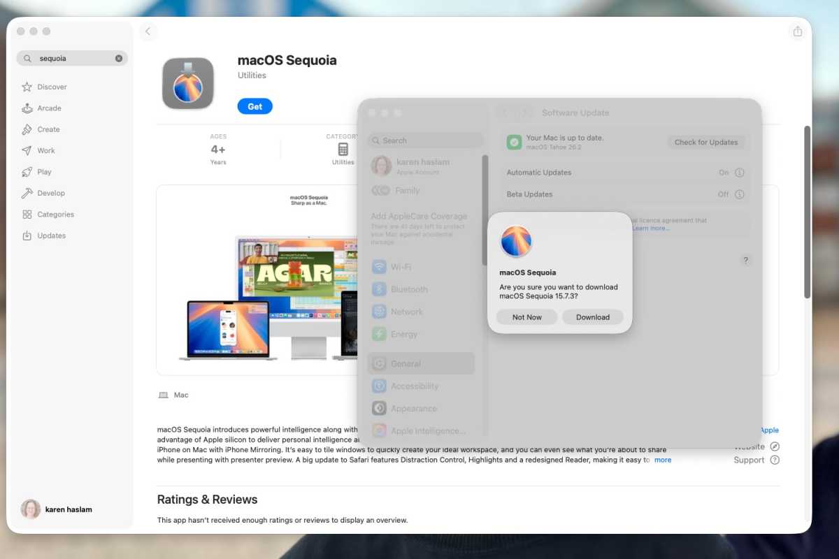 Tải bộ cài macOS trên Mac App Store