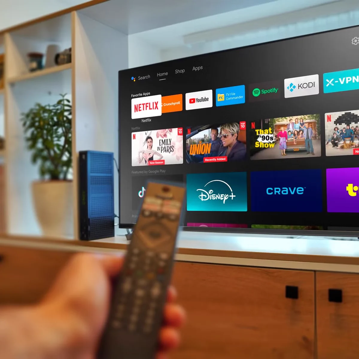 Android TV tối ưu giao diện