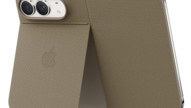 Bao da Folio tích hợp chân chống bằng vải TechWoven cho iPhone Duo