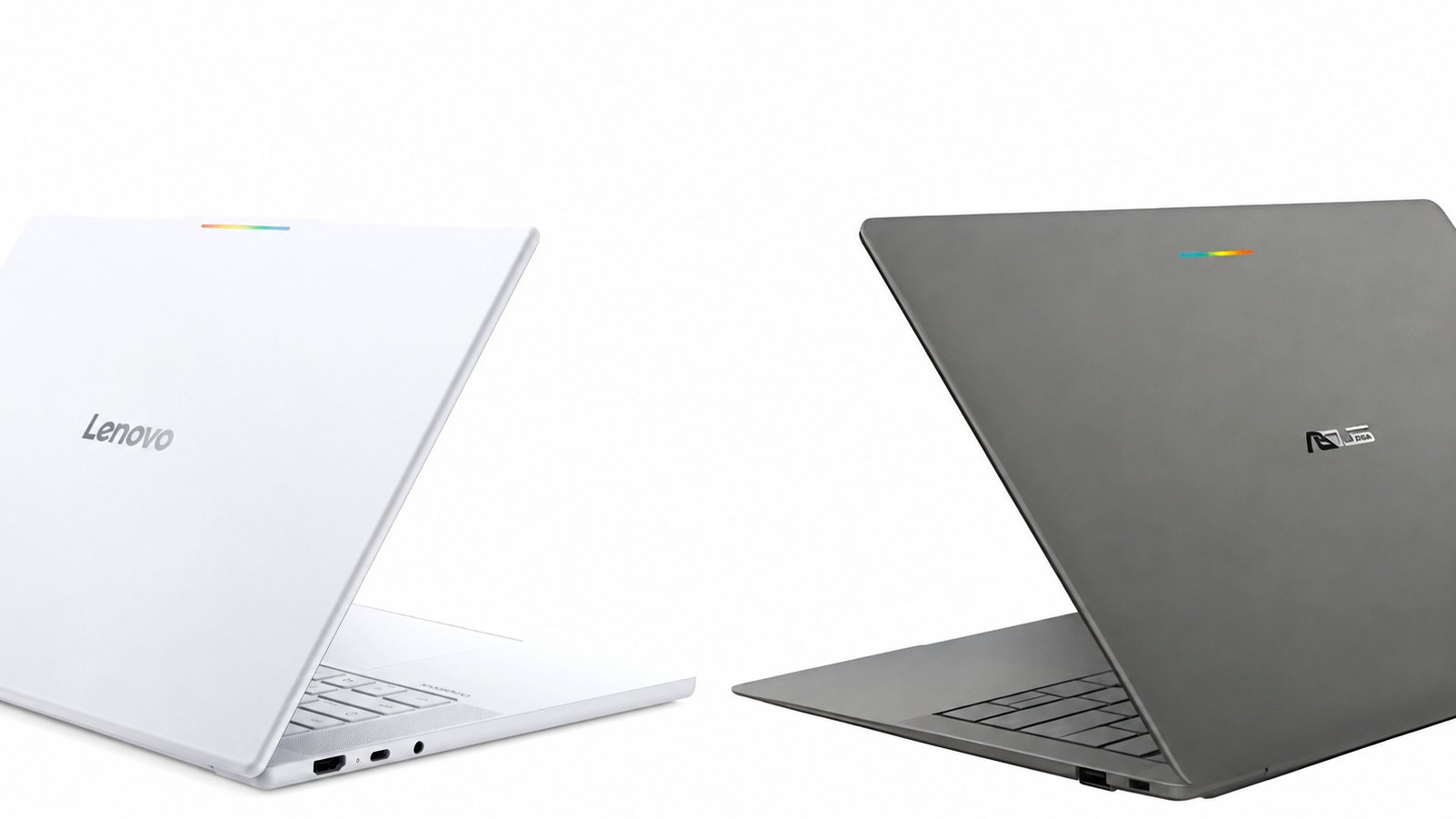 Dải đèn LED Glowbar trên nắp lưng laptop Googlebook
