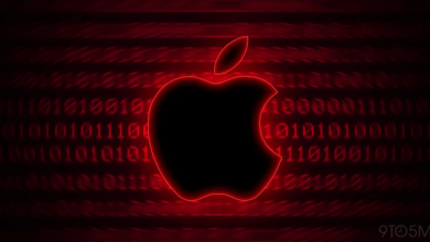 Biểu tượng bảo mật Apple và mã nguồn trên nền tối