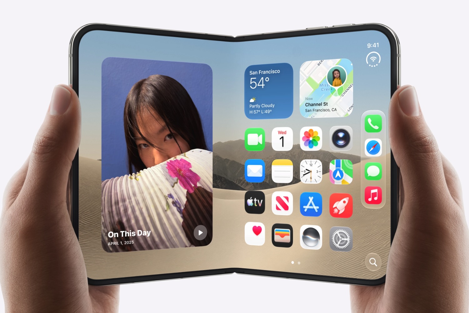 Cận cảnh iPhone Duo khi mở rộng