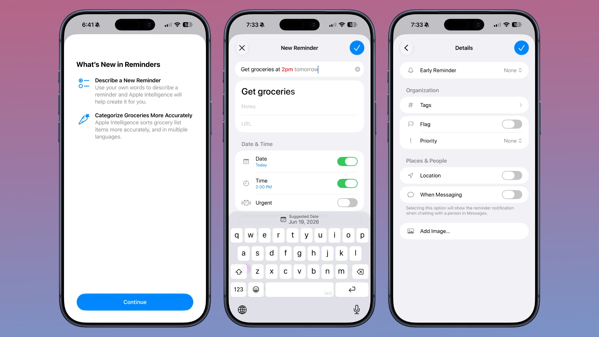 Giao diện ứng dụng Nhắc nhở trên iOS 27
