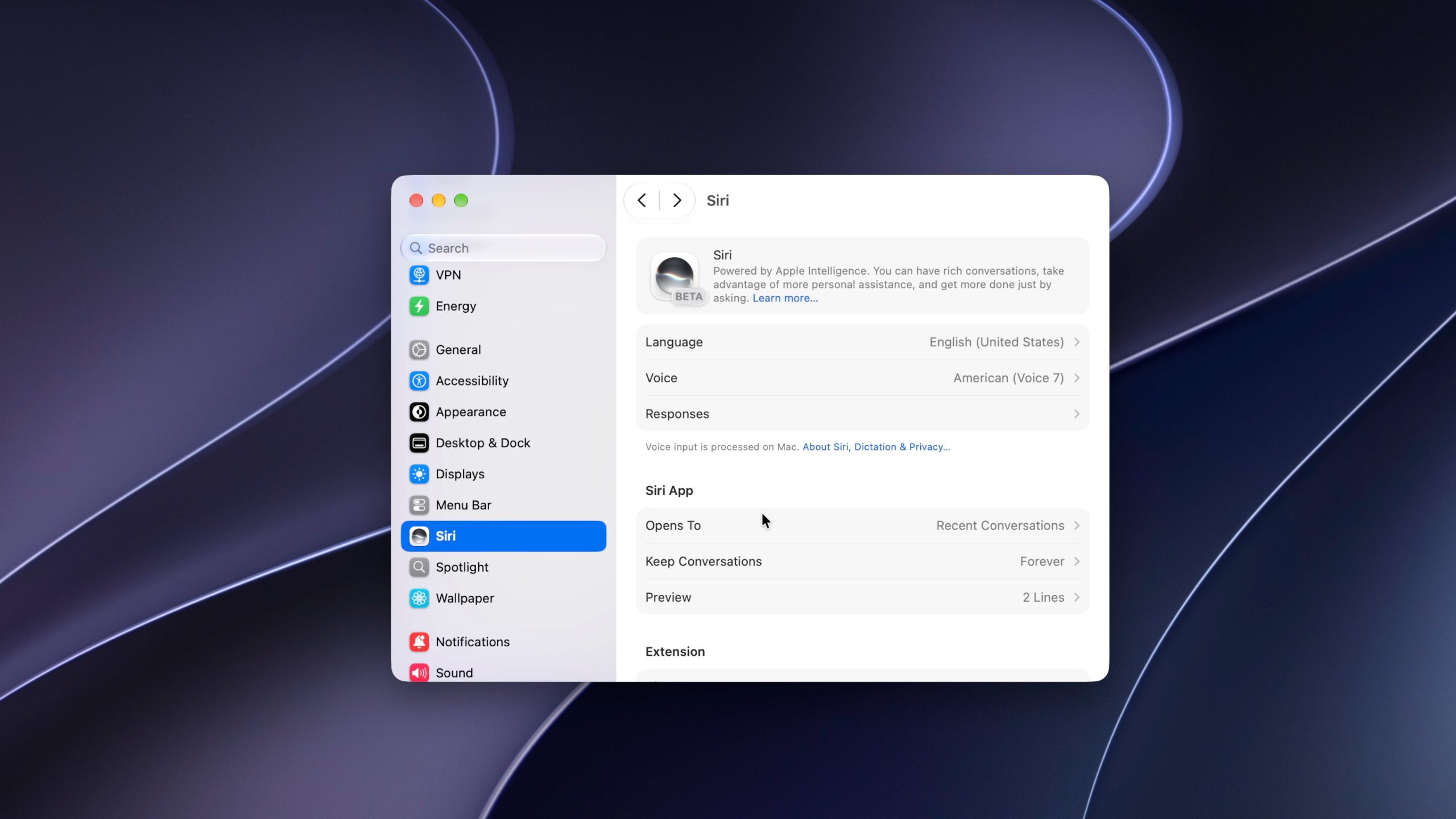Cài đặt Siri AI trên macOS 27