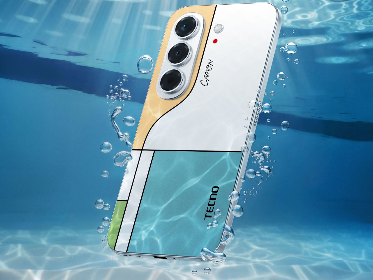 Đường cong swan-neck tinh tế trên TECNO CAMON Slim 5G